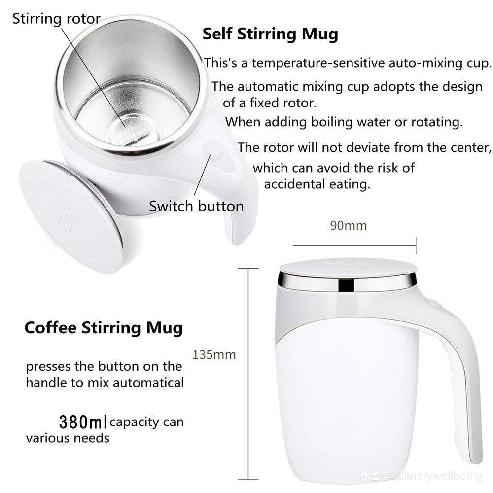 Keepshop Automatic Self Stirring Coffee Mug | One-Touch Electric Mixing Cup – No Spoon Needed