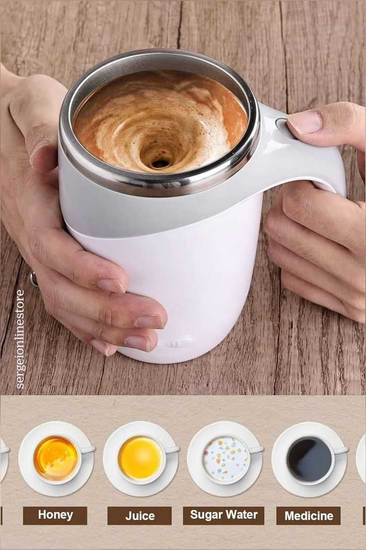 Keepshop Automatic Self Stirring Coffee Mug | One-Touch Electric Mixing Cup – No Spoon Needed